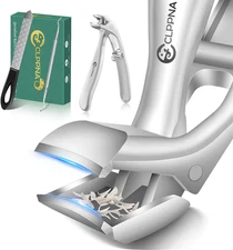 Toenail Clippers for Seniors, 2025 Upgrade Angled Head Nail Clippers for Men wit