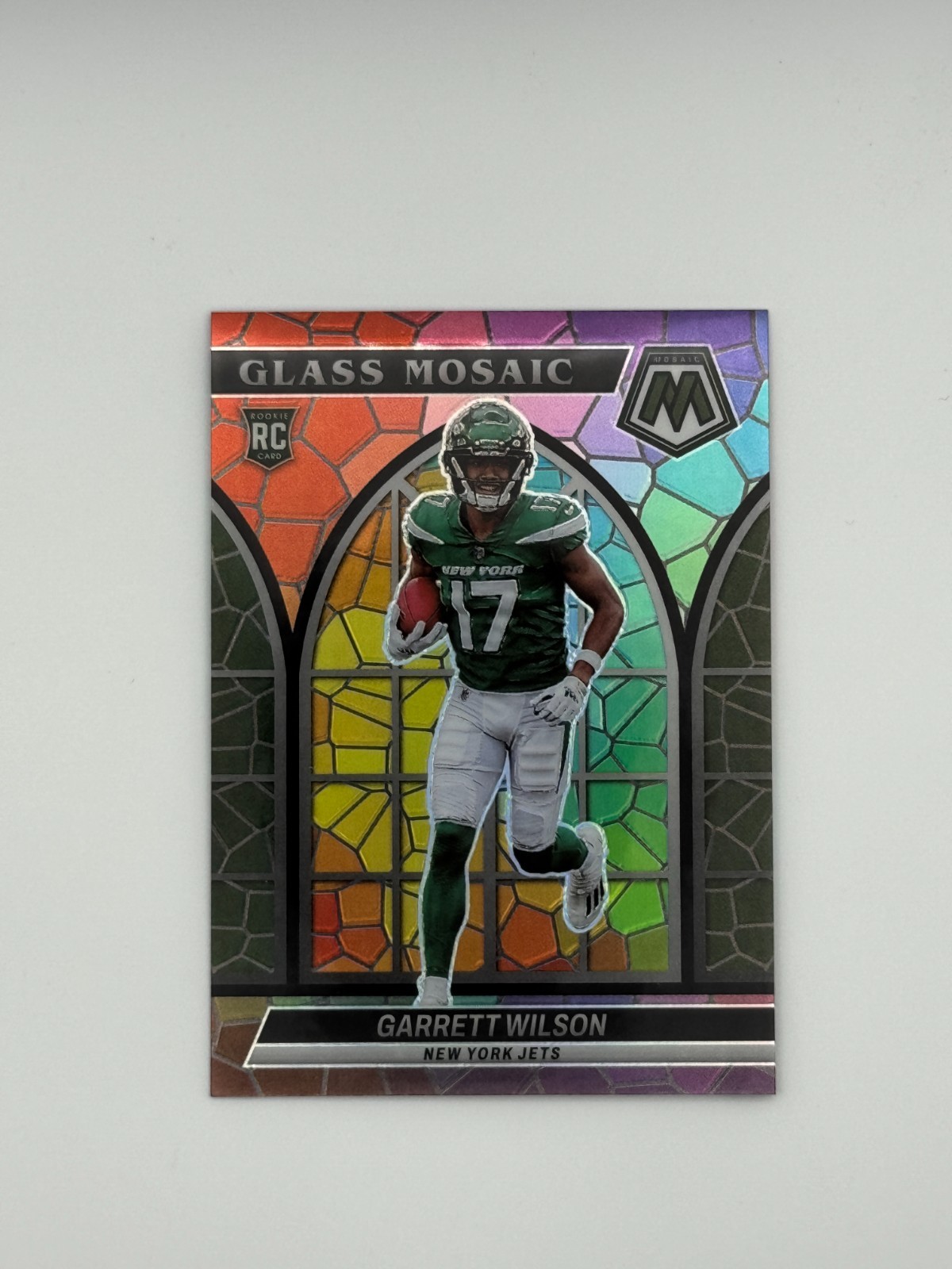 2022 Panini Mosaic #GM-27 Garrett Wilson Stained Glass RC