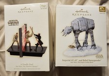Hallmark Star Wars Ornaments 2006 AT-AT W  Snowspeeder And Phantom Menance Duel