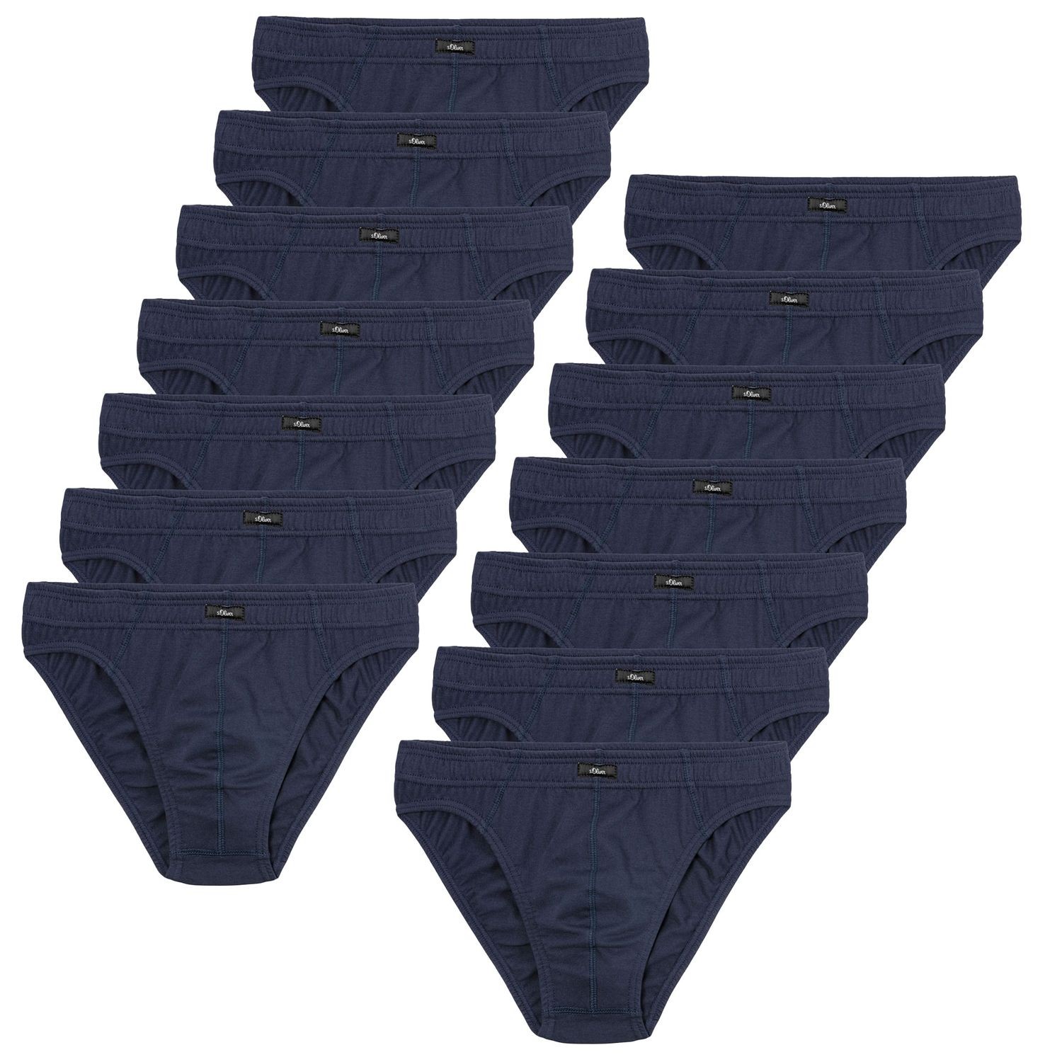 S.OLIVER Herren Slips Change Daily Unterhosen Männer Basic Baumwolle 14 Stück