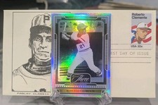 2025 Panini Three and Two - Roberto Clemente #136 1/49  Medal Of Freedom+ FDC 