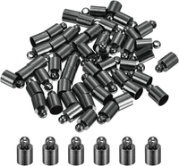 100 StüCk Endkappen Schmuck Metall Lederkordel Endkappen, 4,5 Mm Od SäUlenfassun