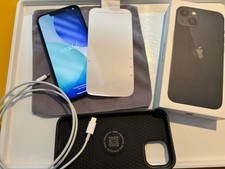 Apple iPhone 13 128GB 100% Batteriekapazität Schwarz Rhino Shield Mit Ovp Box