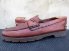 Orvis Gokey Leather Boat Loafers Brown - Mens 10.5