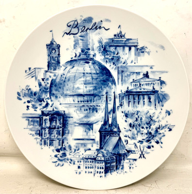 Meissen Porzellan Teller Berlin Motiv Andenken Wandteller 1. Wahl Durchm. 25,5cm