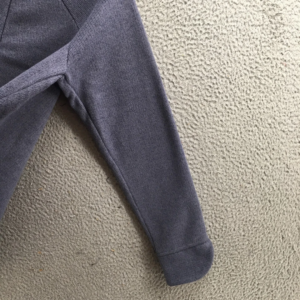 Sudadera Rei Para Mujer M Gris Polar Manga Larga Pullover Cuello en V Informal Clásica Foto 4 de 4