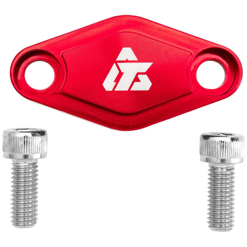 Tusk Parking Brake Block Off Plate Red
