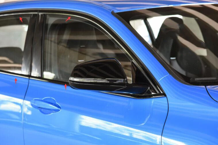 Tiras decorativas molduras de ventana de titanio negro para BMW X2 F39 2018-2021 Foto 2 de 4