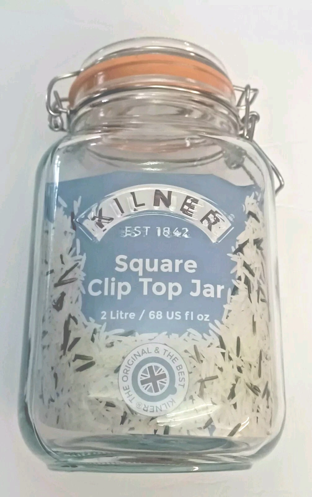 Kilner 2 Liter Square Clip Top Jar