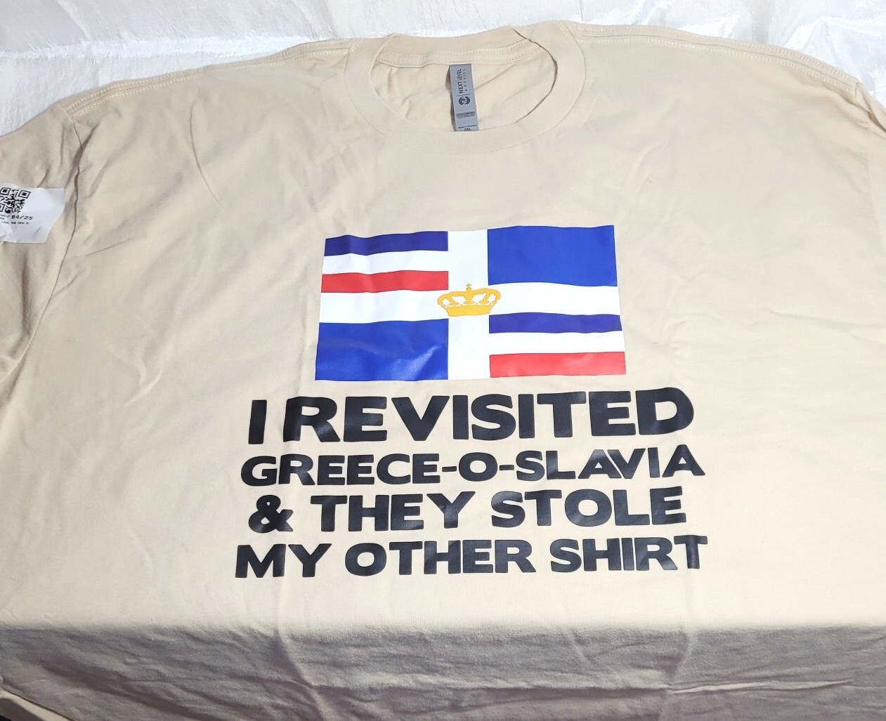 ALTRA T Shirt "I Revisited Greece O Slavia & They Stole My Other Shirt" Tan 3XL