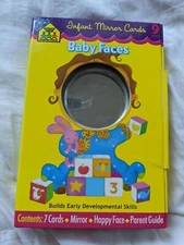 School Zone Baby Faces Infant Mirror Cards, 7 cards, 12 magnetic pictures