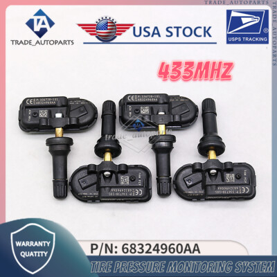 #ad 4PCS TPMS Tire Pressure Monitoring Sensor For 14 20 Ram Jeep Cherokee 68324960AA $27.34