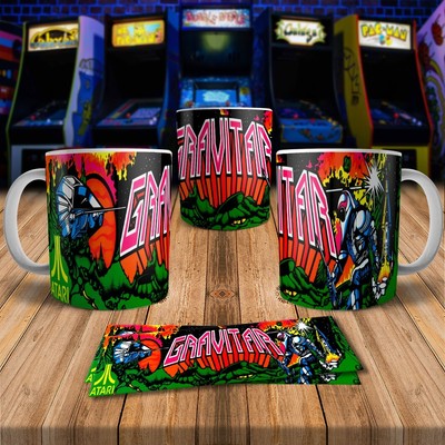 Vintage Retro Arcade Festzelt - Gamer Video Gaming Tasse - Gravitar - Geschenk Tasse