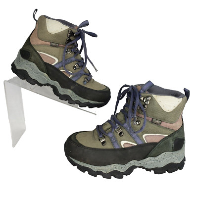 EMS Cornice Hiker Boots Women's 7.5 Thinsulate Ankle Green Gray Leather Lace Up