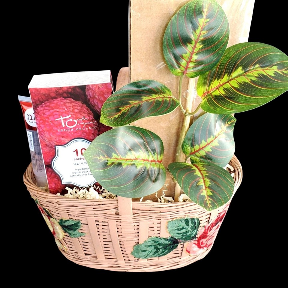 Vintage Collectibles Gift Basket Antique Birthday Shabby Chic Decor For