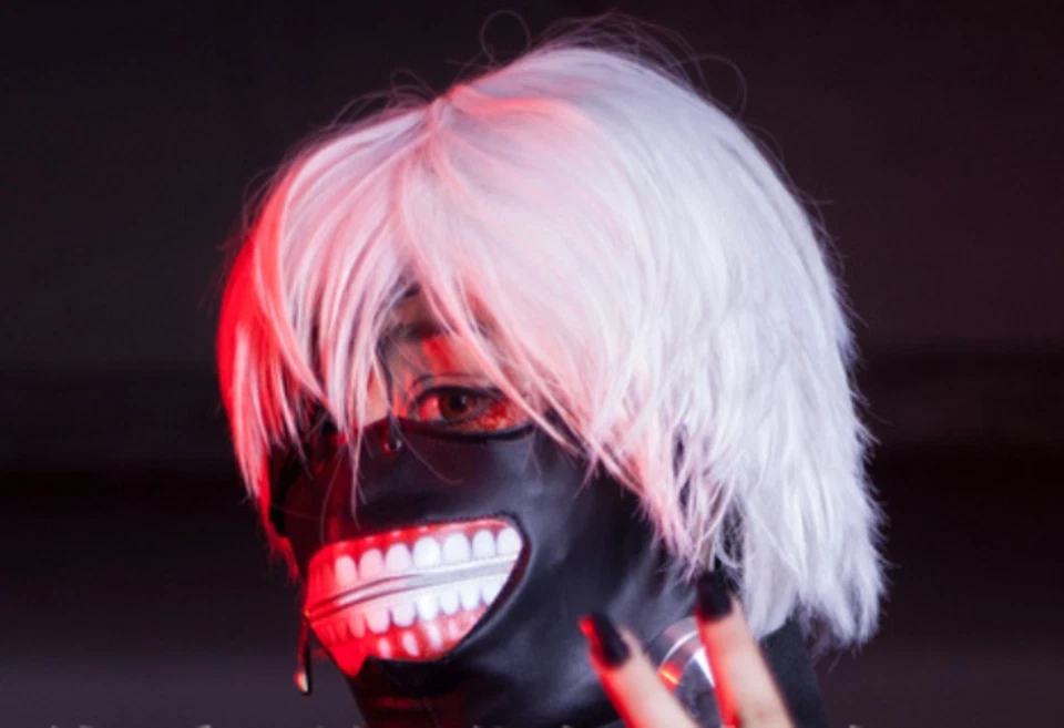 Synthetic Leather Scary Zombie Ghost Halloween Party Bike Face Mask Balaclava - Image 2 of 4