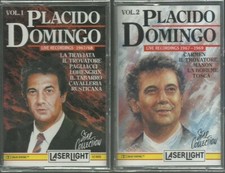Placido Domingo Live Recordings Vol. 1 and 2 Cassette, 1990, 2-Tape Set NEW