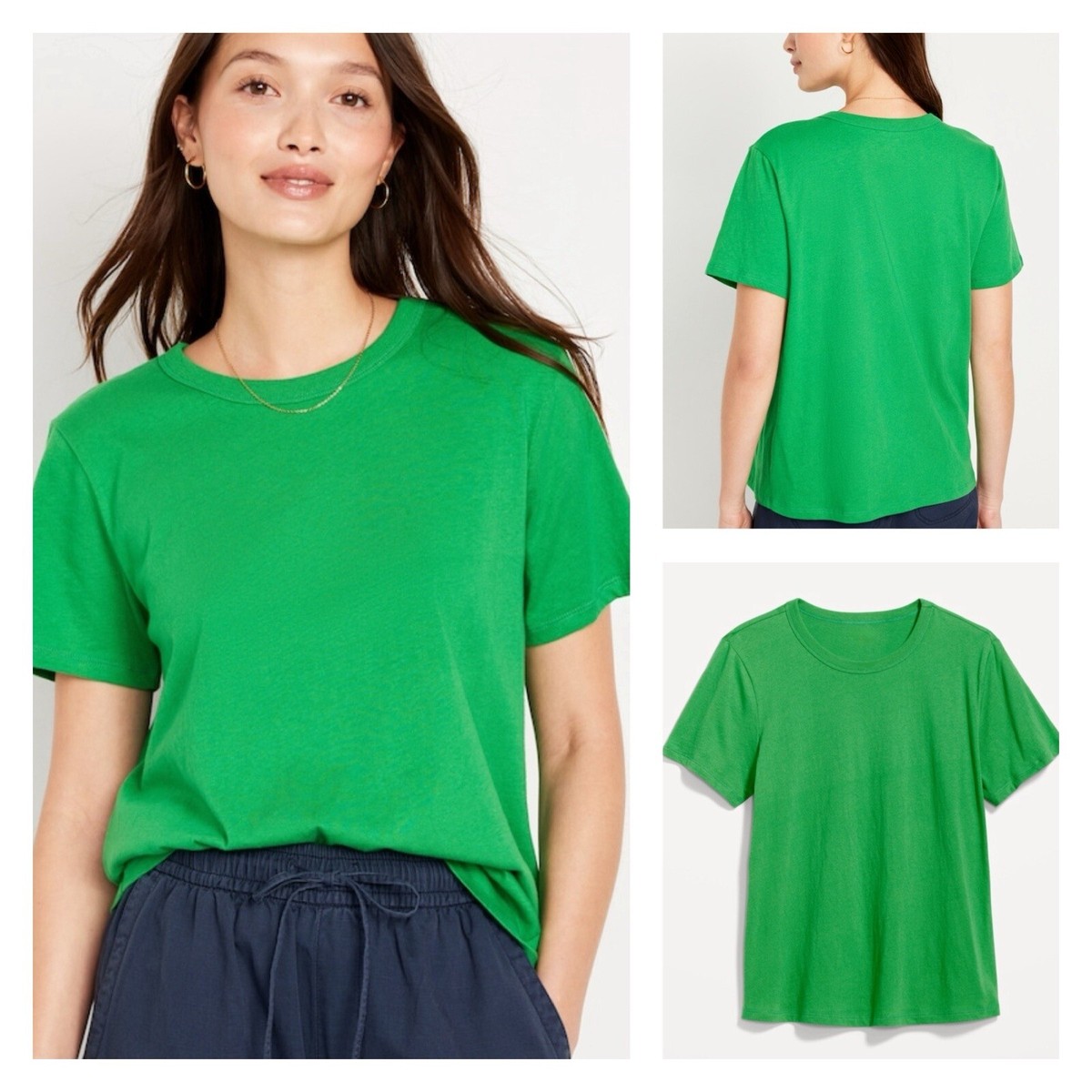 NWT: Old Navy Women’s Everywear Crew Neck T-Shirt, Green, Size XL (16-18)