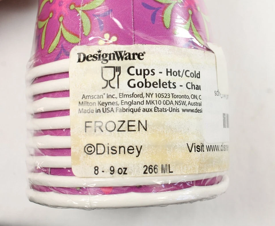 Disney Frozen 32 piezas Tazas de Papel para Fiesta de Cumpleaños 9 OZ Elsa Anna Caliente/Frío Foto 3 de 3