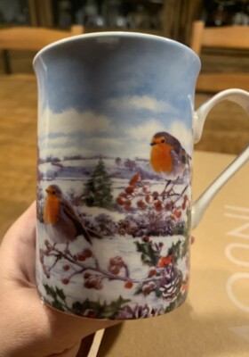 The Leonardo Collection - Tasse - Magic of Christmas-Robins Kaffebecher  Neu