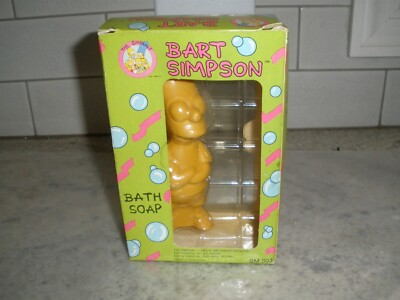 #ad NEW THE SIMPSONS BART SIMPSON BATH SOAP IN BOX 1990 $11.99