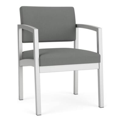 Pemberly Row Modern Fabric Guest Chair in Silver/Open House Asteroid