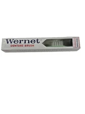NEW OLD STOCK SEALED Wernet Denture Brush Toothbrush GREEN Handle