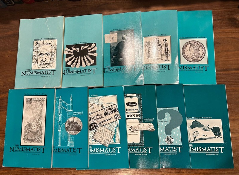 Vintage lot of The Numismatist :  1987 : 11 issues (Missing September 1987)