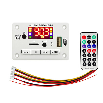 12V Bluetooth 5.0 USB AUX TF FM Car Audio Digital Decoder Board Module