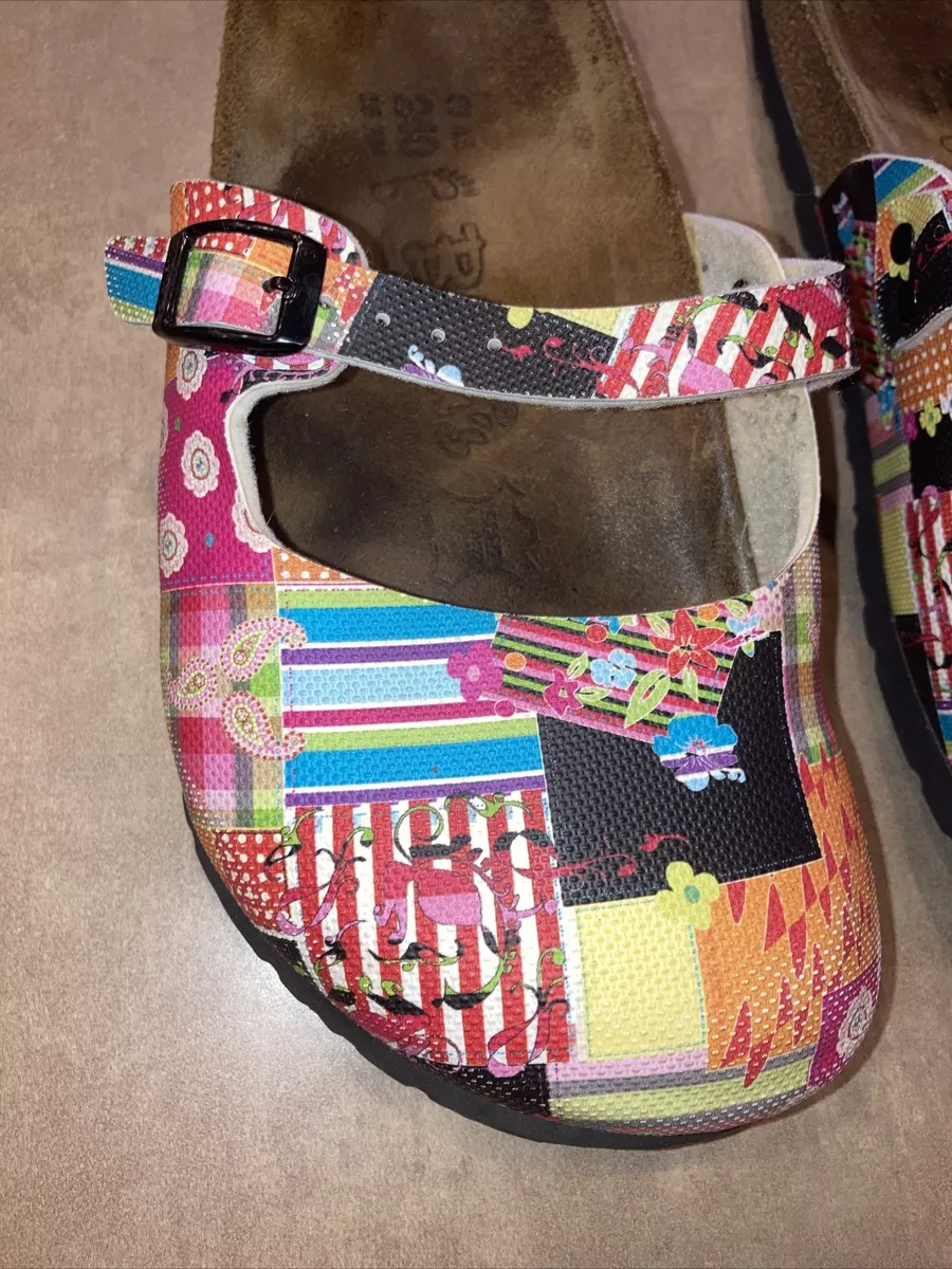 Birki s by Birkenstock Wmns Size 6.5 37 Sabot 260 Patchwork Mary