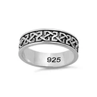 925 Sterling Silver Celtic Band Ring Perfect for Thanksgiving
