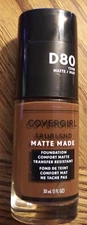 Covergirl #D80 Soft Sable Matte Foundation Transfer Resistant Oil-Free