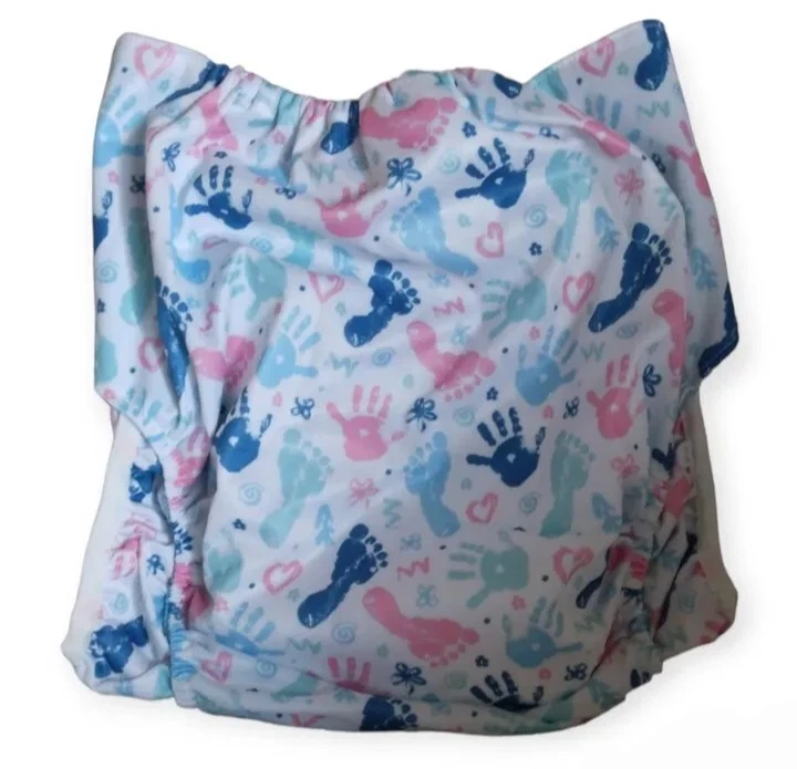 ABDL Adult Cloth Diaper Pocket. - Crinkle Cute Hospital Memories- Just Born