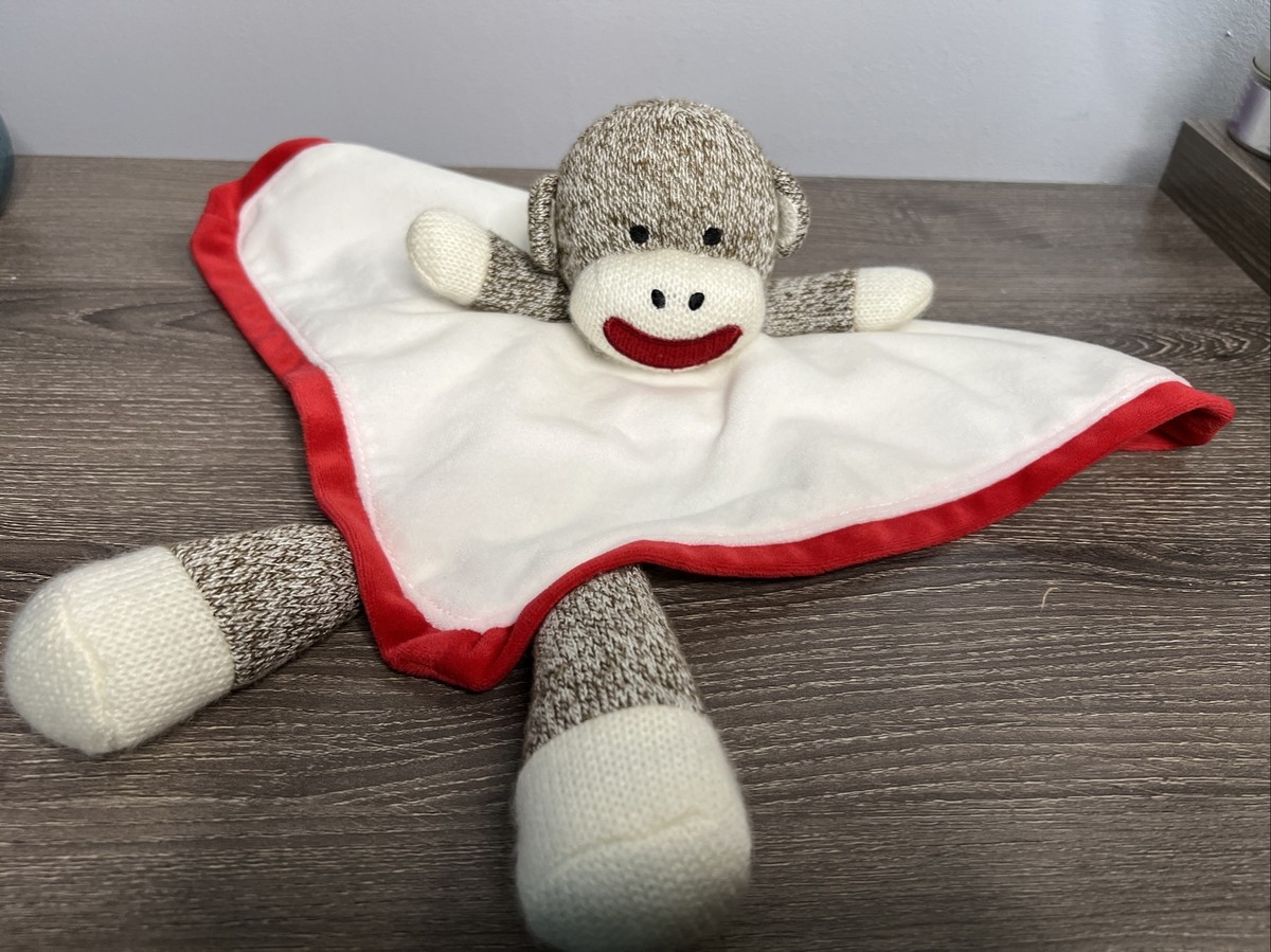 Baby Starters Sock Monkey Lovey Rattle Security Blanket Plush