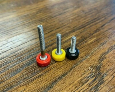 DESMOPARTS M3 Thumb Screws Stainless DIN 912 Metric M3 Red, Yellow, Black, Gray, or Natural