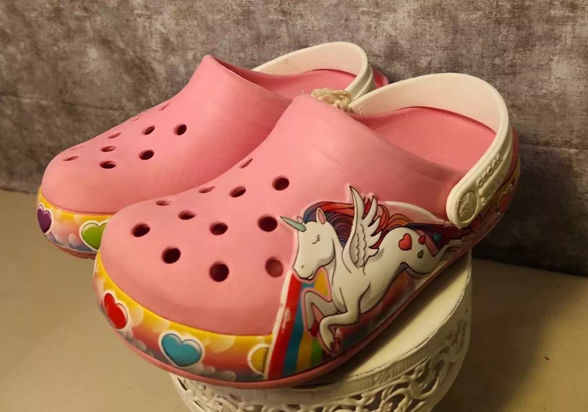 Unicorn crocs for kids hot sale