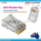 30 x AMP Gold-plated RJ45 CAT6 CAT5 CAT5E Modular Plugs Network Connector 8P8C
