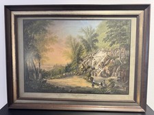 Kassel Wilhelmshöhe Steinhöfer Wasserfall  Umrissradierung Bleuler 1815