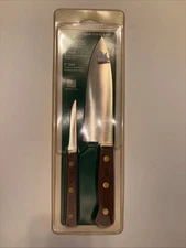 VTG Chicago Cutlery Walnut 3" Parer & 6” Chef Knife Set USA Made BRAND NEW