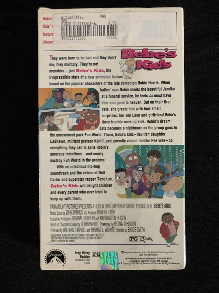 NEW Bebe's Kids (VHS, 1993) Video Cassette Tape Movie SEALED!! RARE!! - Image 3 of 4