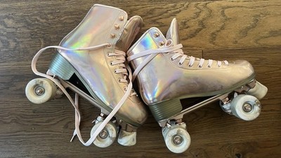 Impala Pink Rose Gold Quad Rollschuhe Größe 42 + Zubehör