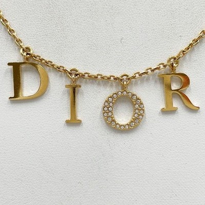 Christian Dior Dio(r)evolution Choker Halskette Gold Strass Logo mit Boxed