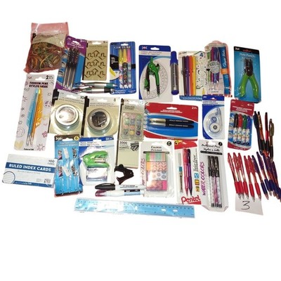 Large Assortment Of Office & School Supplies: Pens Pencils Markers Scissors Inde