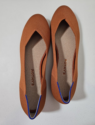 Rothy's Women's Orange/Blue Knit Ballet Flats Slip-On Round Toe US 11.5