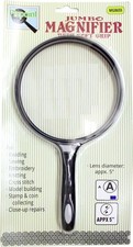 Extra Large Handheld Magnifier 5" Diameter Lens Ergonomic Grip Ideal for Hobbies