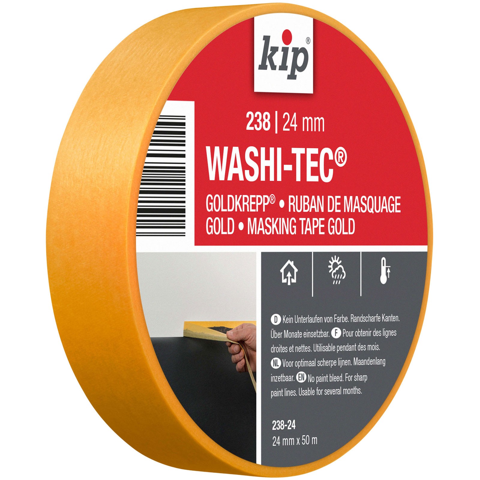 KIP 238 Premium WASHI-TEC® Masking Tape 24mm x 50m