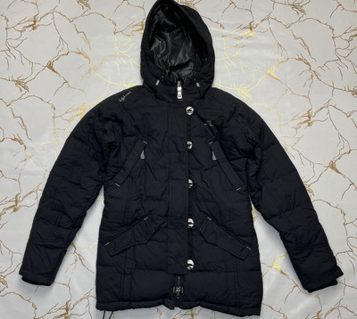 Helly Hansen Women Black Goose Down Padded Full Zip Hooded Jacket Size XS