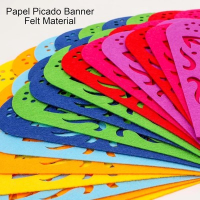 Papel Picado Banner Mexikanische Partydekoration Felt Bunte Festlich