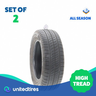 Set of (2) Used 215/60R16 Continental ControlContact Tour M A/S EV 95H - 8.5/32