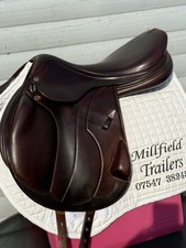 17.5 Inch Equipe Synergy Monoflap Jump Saddle -Brown. M+1.Medium Wide 2020